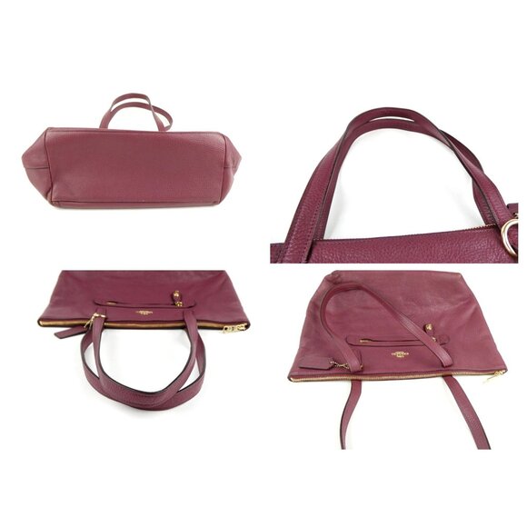 Coach Taylor Wine Leather Shoulder Bag 38312 - Picture 12 of 13